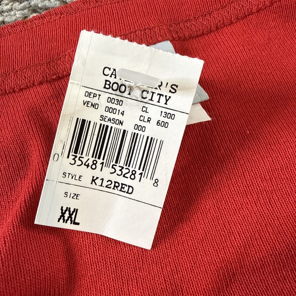 Carhartt One Piece Men's Long Johns One Piece Baselayer Red Size XXL New - Picture 8 of 10